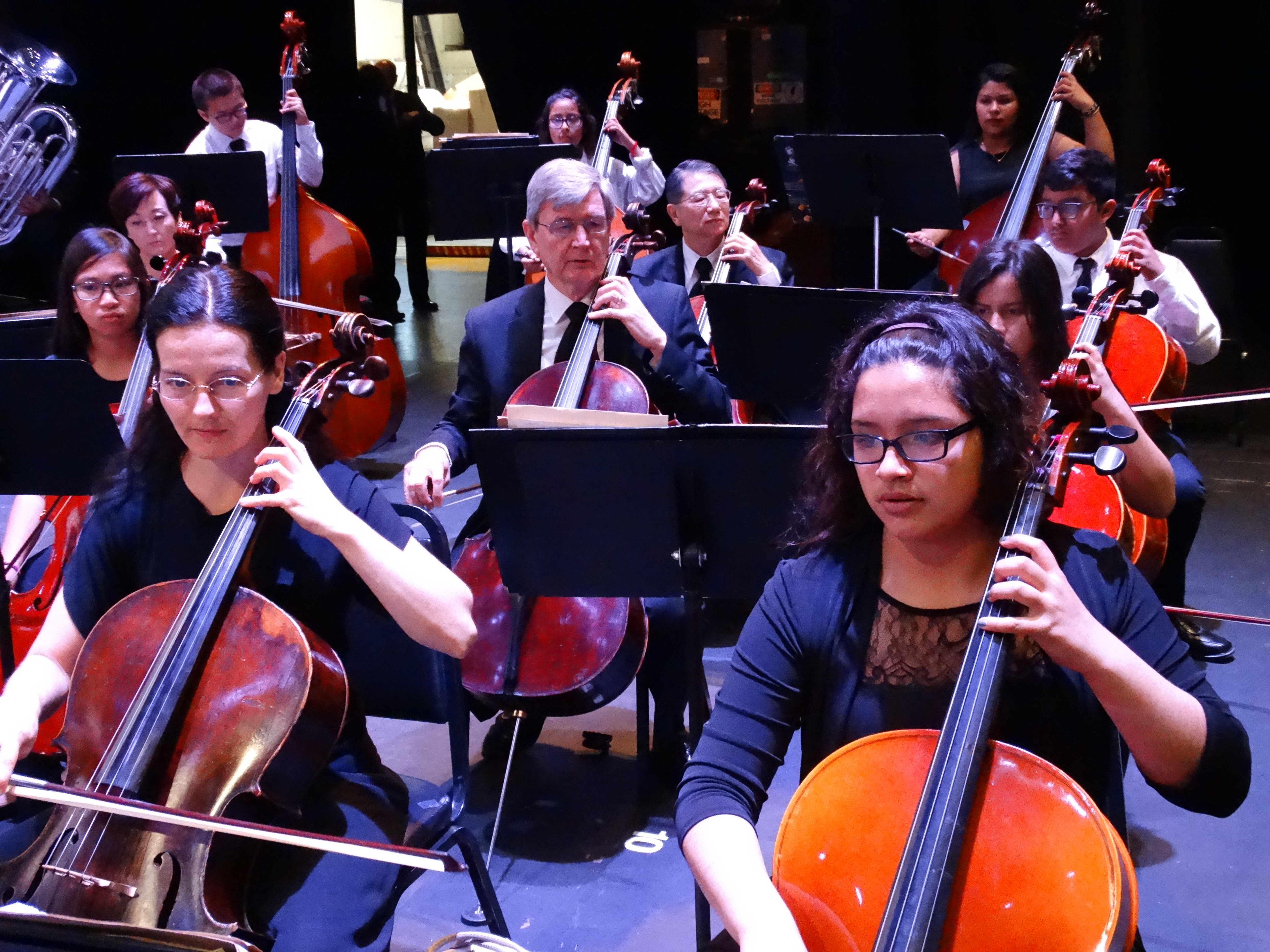 Student musician performing with the La Mirada Symphony