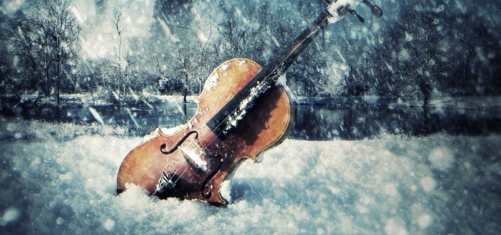 violin-and-snow