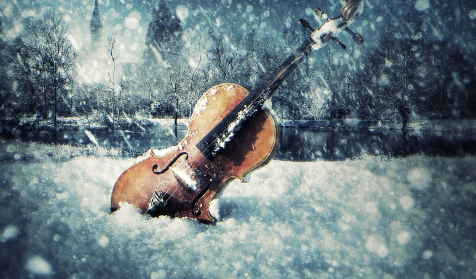 violin-and-snow