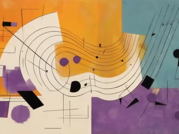 live music vs digital audience experience mid century illustration