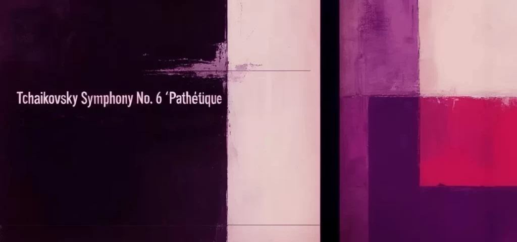 Tchaikovsky Pathétique Symphony No. 6 inspired mid-century modern abstract artwork