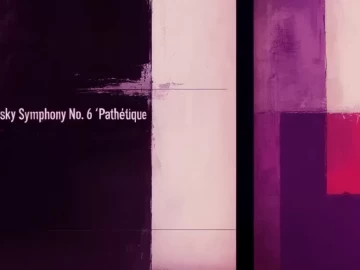 Tchaikovsky Pathétique Symphony No. 6 inspired mid-century modern abstract artwork