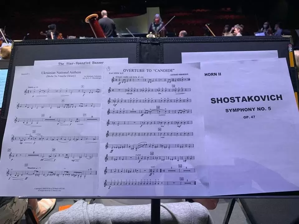 Link Harnsberger composer La Mirada Symphony reviewing a score
