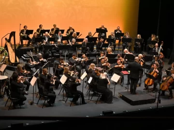 La Mirada Symphony performing live at the La Mirada Theatre for the Performing Arts during a free community concert.